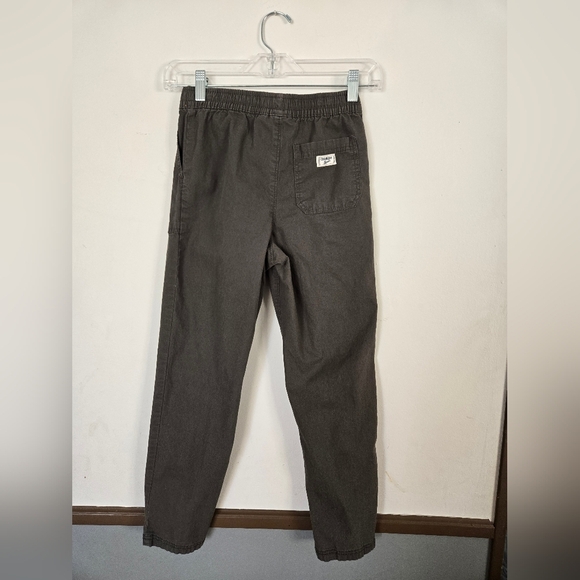 OshKosh B'gosh Stretch Canvas Pull-On Joggers - Boy Size 10/10A Dark Gray - Picture 2 of 5